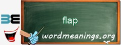 WordMeaning blackboard for flap